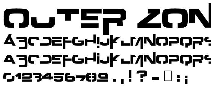 Outer zone font